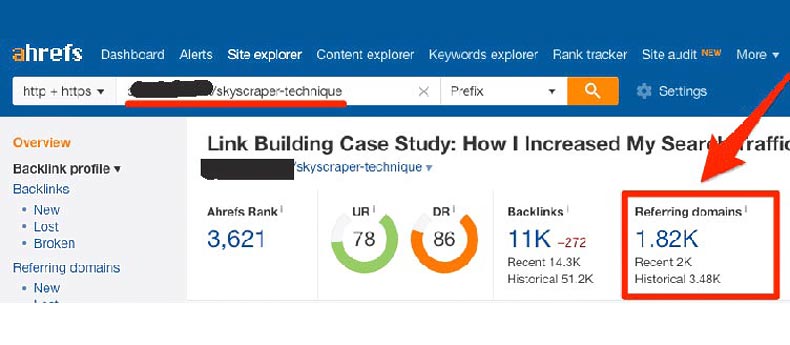 types link building skyscraper technique