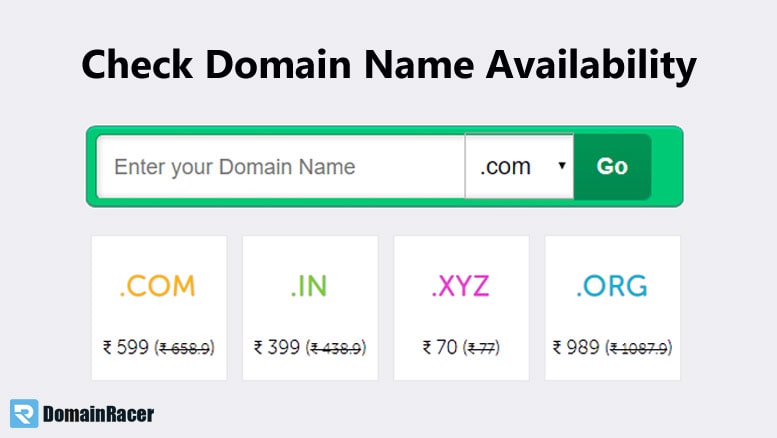 register a .com domain name