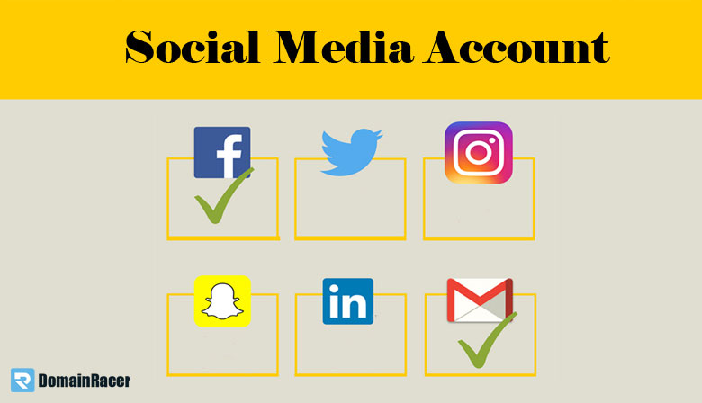 create social media account after domain registration