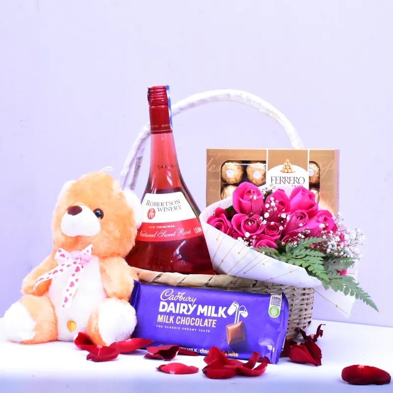Birthday Classic Sweet - Wine Gift Basket