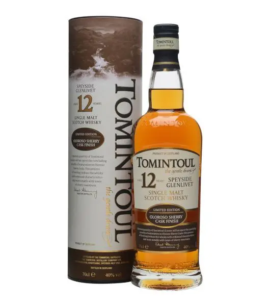 Tomintoul 12 years single malt sherry cask cover