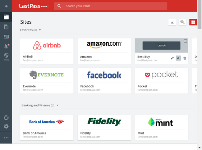 LastPass screenshot - one password to access everything