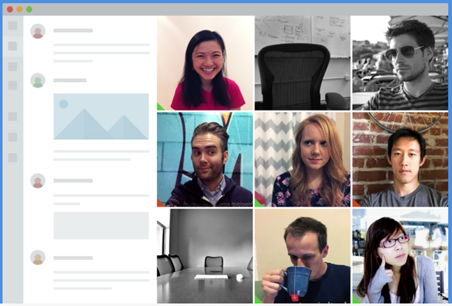 Sqwiggle Screen shot - co workers working