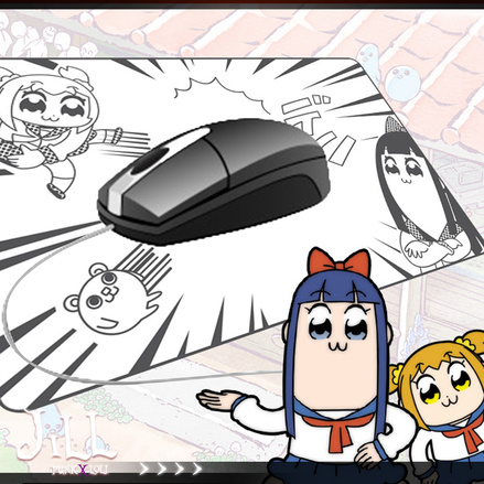 Pop Team Epic Pop子和pipi美的日常惡搞圖樣漫畫滑鼠墊 吉兒龐克專門店