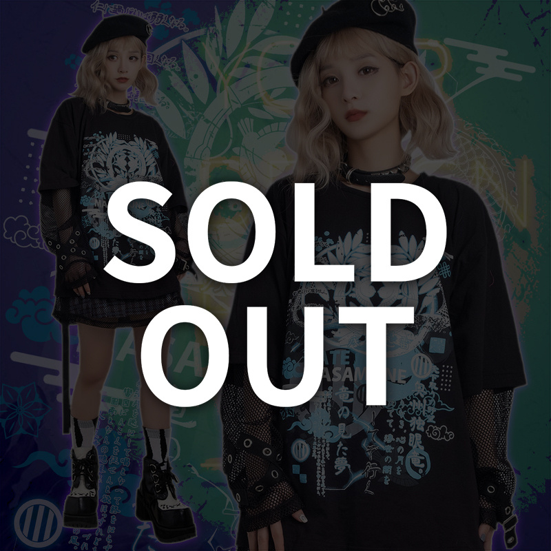 Rocopunko 獨眼龍 伊達政宗日本戰國印花短袖寬版t恤上衣吉兒原創日系街頭中性 吉兒龐克專門店