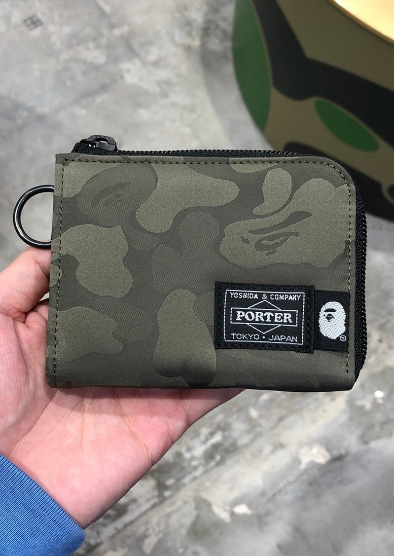 BAPE X PORTER聯名迷彩L型錢包20201121發售-上野日貨潮流代購