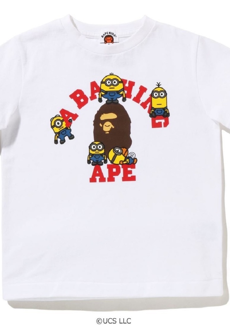 BAPE x MINIONS 小童5個小小兵大學猿短T 20220709發售-上野日貨潮流代購