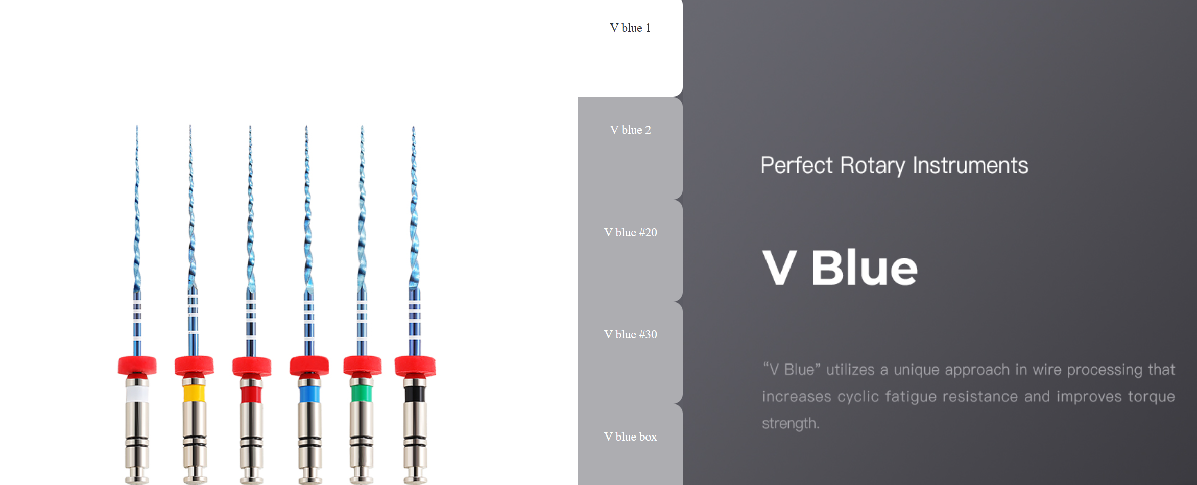 D perfect V Blue System size 15 -40 assorted - 6 files | DentaCarts | Dental Cart