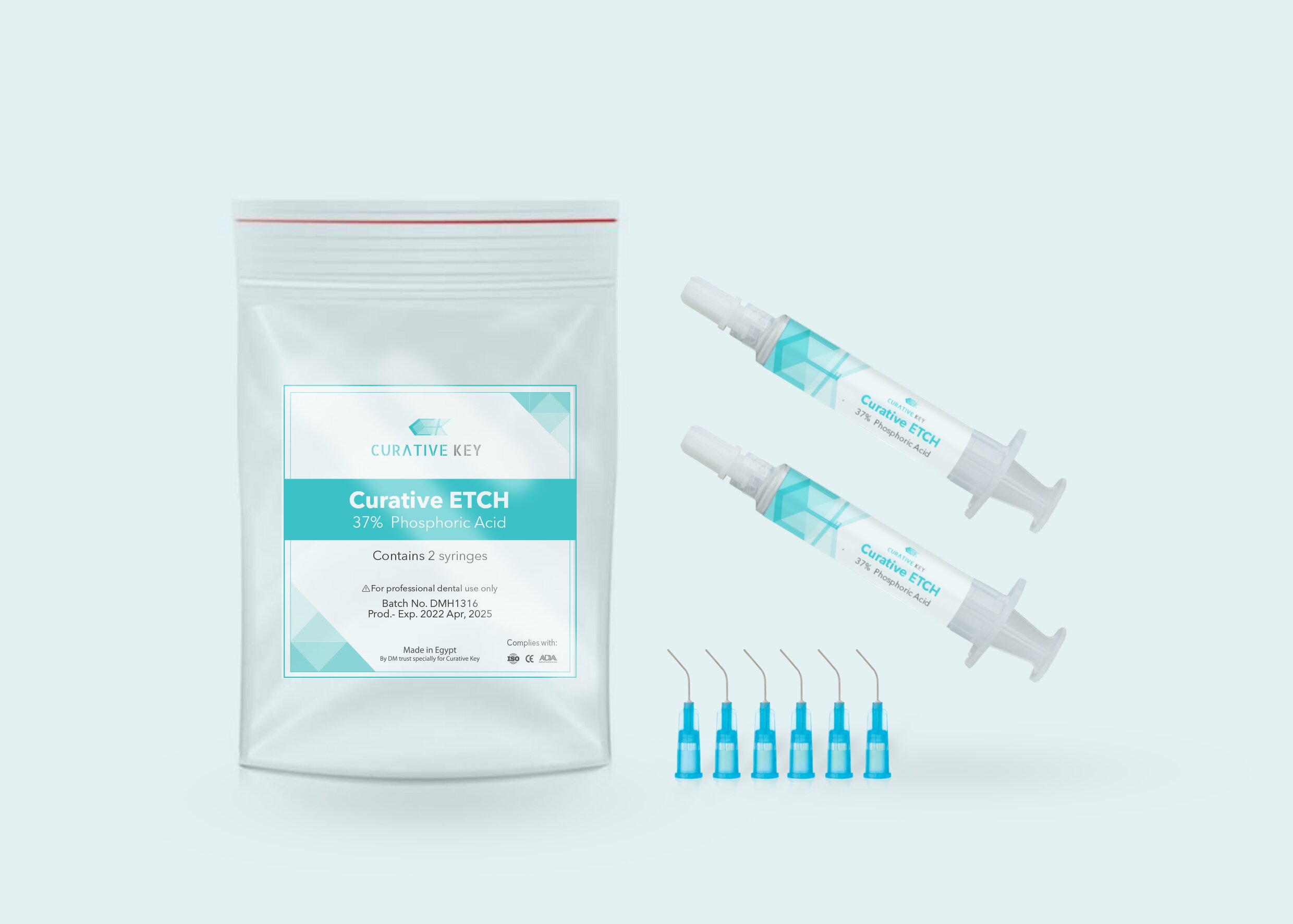 Curative ETCH 2 Syringes 5ml each | DentaCarts | Dental Cart