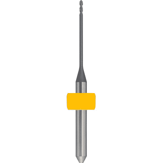 Sirona Bur 1.0 ZrO2 Diamond Coated Yellow Ring | DentaCarts | Dental Cart