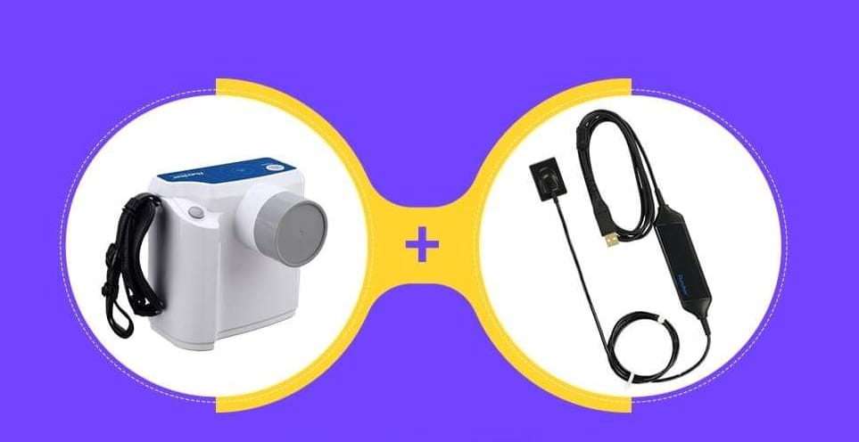 Rundeer RVG X Ray Sensor plus Portable X-Ray DC | DentaCarts | Dental Cart