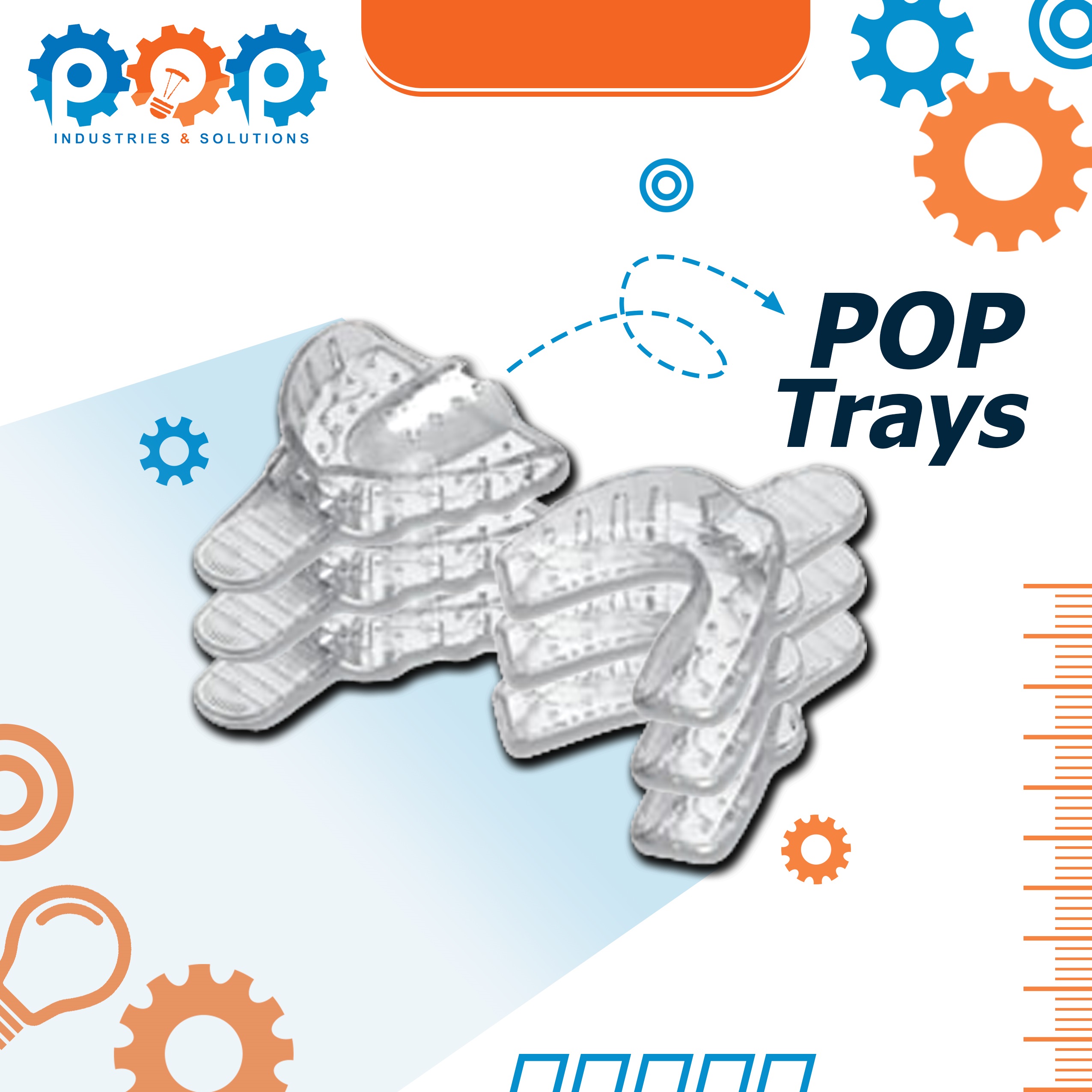 POP PLASTIC IMPRESSION TRAY - 6PCS | DentaCarts | Dental Cart
