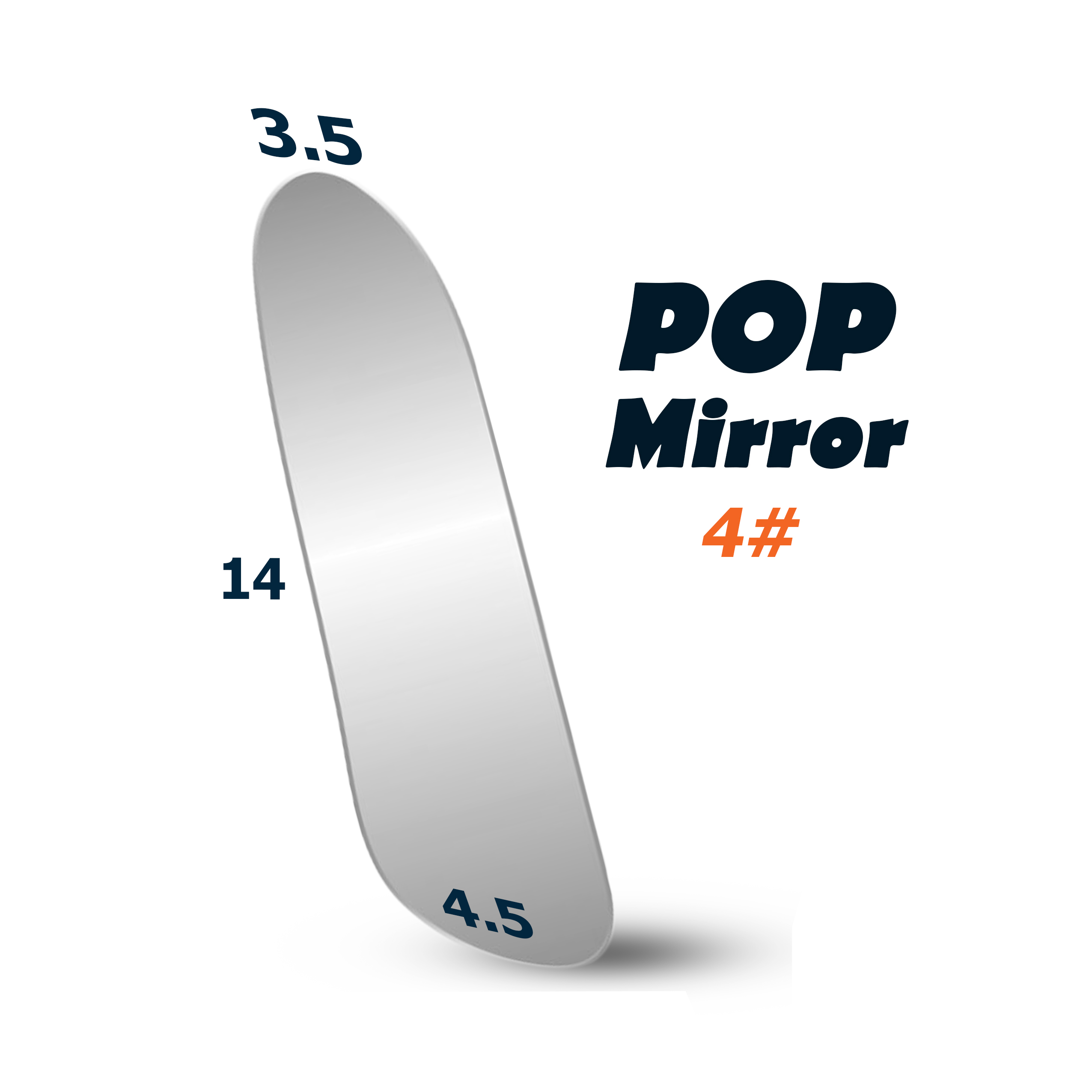 POP Emerald mirror size 4 - dental mirror for photography | DentaCarts | Dental Cart