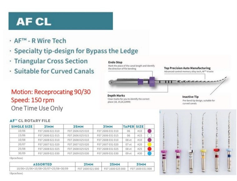Fanta AF CL Ledge Correction Rotary Files | DentaCarts | Dental Cart