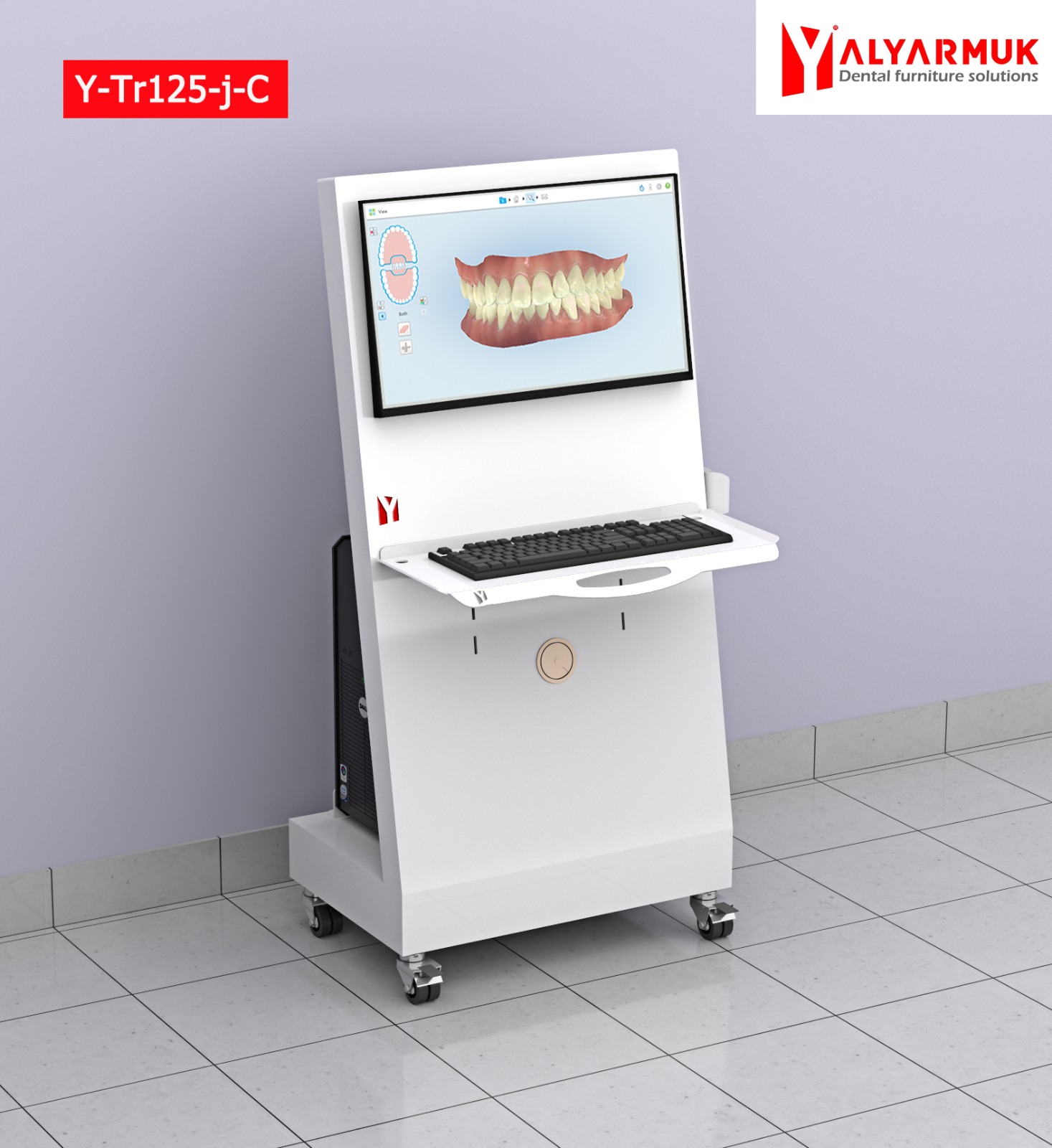 ALYARMUK Scanner Trolley (Y-Tr125-c) | DentaCarts | Dental Cart