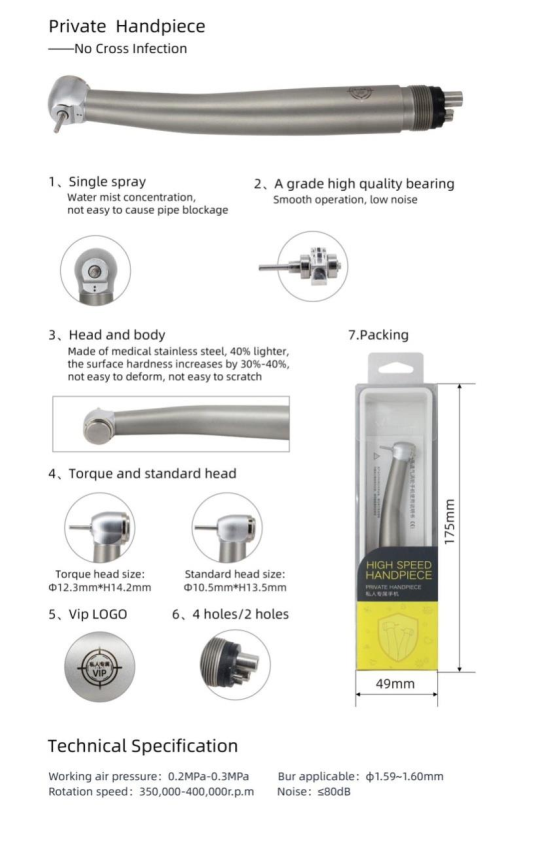 DEO VIP Highspeed Handpiece | DentaCarts | Dental Cart