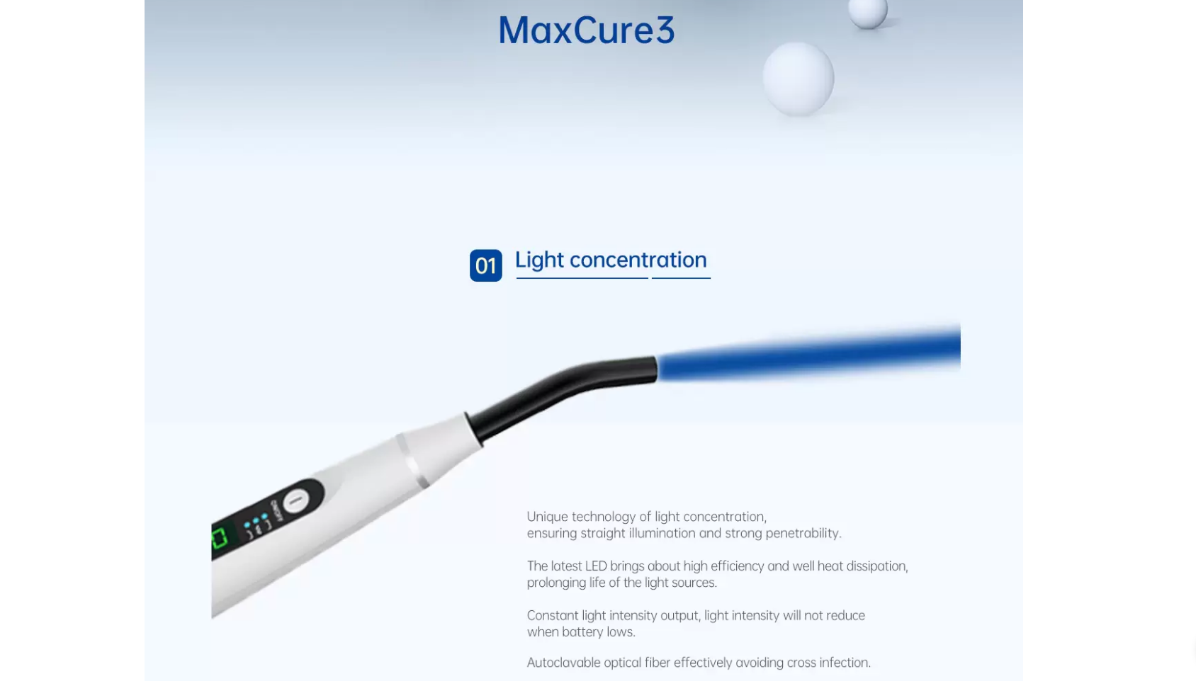 Refine MaxCure3 Curing Light | DentaCarts | Dental Cart