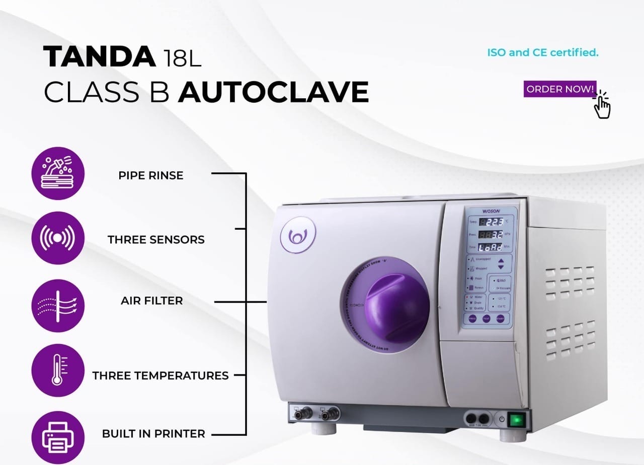 Woson Autoclave 18L + Water Distiller + IOC Offer | DentaCarts | Dental Cart
