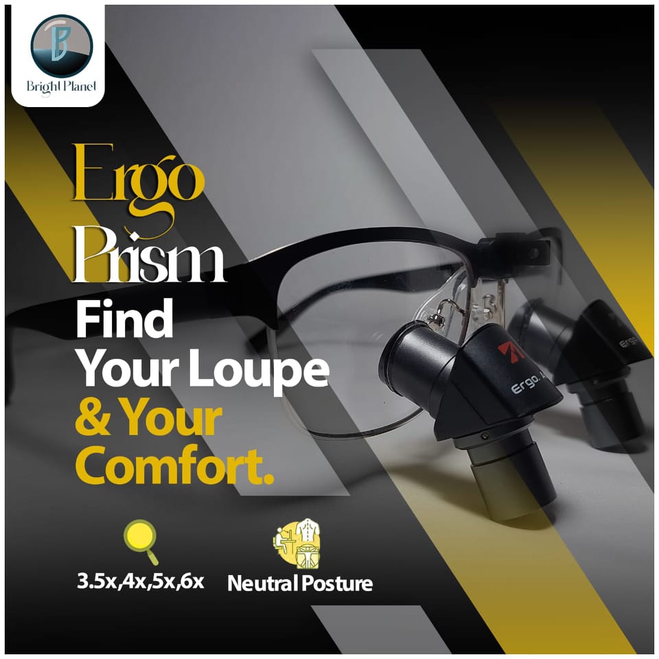 Bright Planet Custom-made Ergo Prism Loupes | DentaCarts | Dental Cart