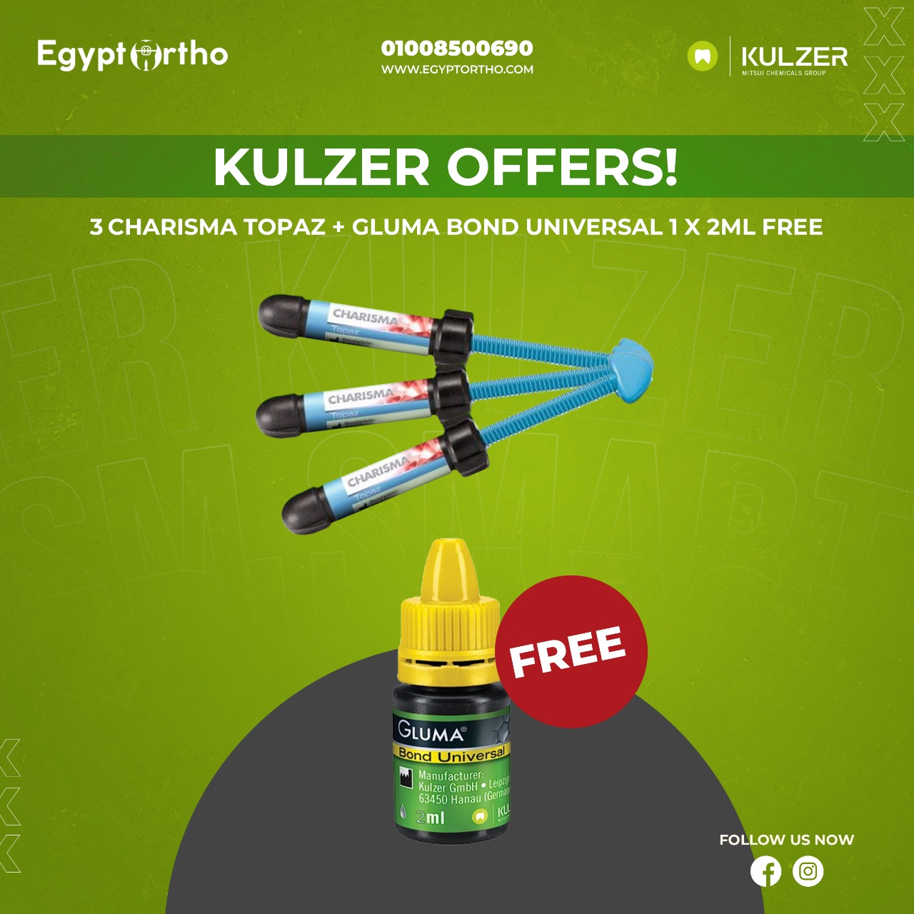 3 Charisma Topaz SYR + Gluma Bond 2ml Free Offer | DentaCarts | Dental Cart