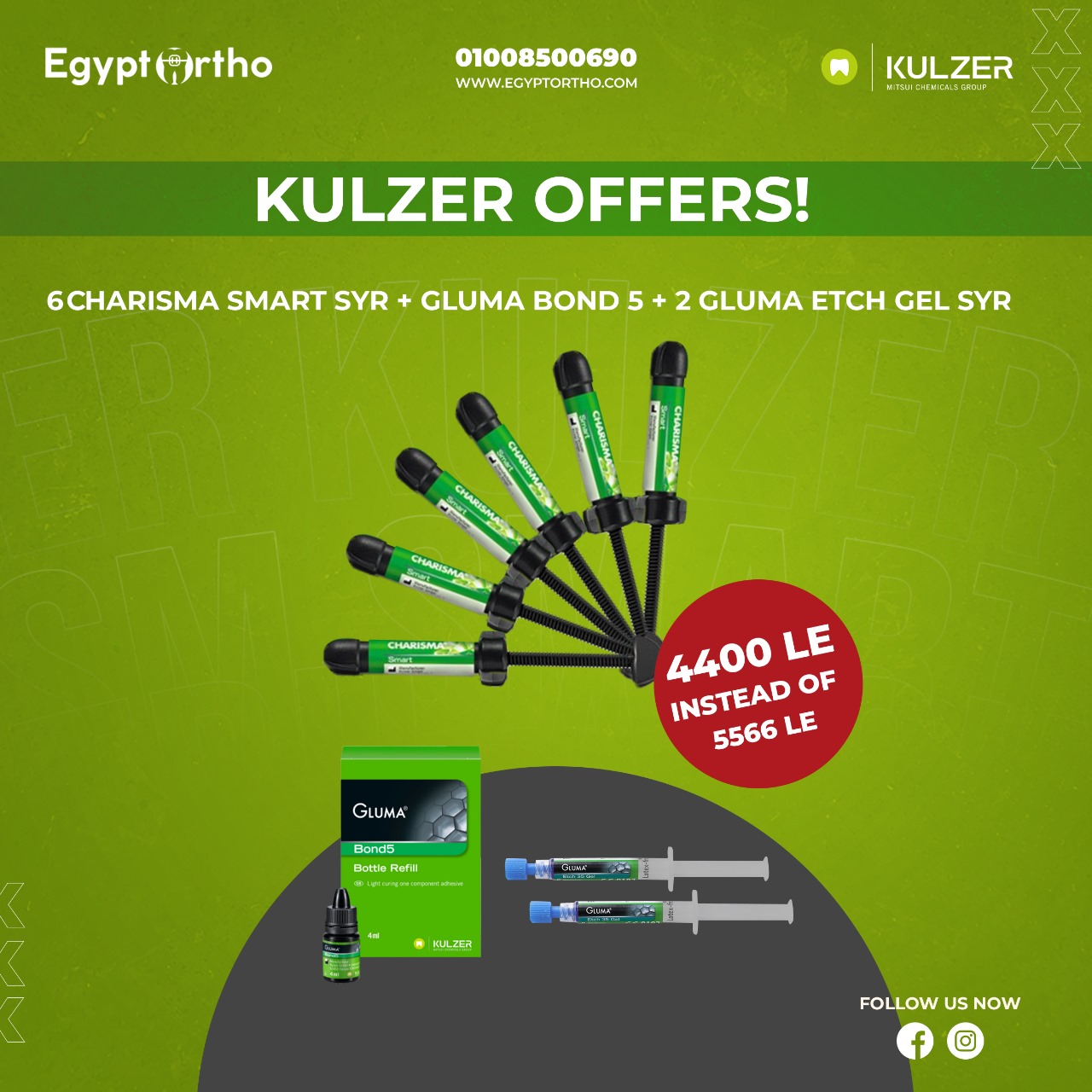 6 Charisma Smart + Gluma Bond 5 + Etch Gel Offer | DentaCarts | Dental Cart