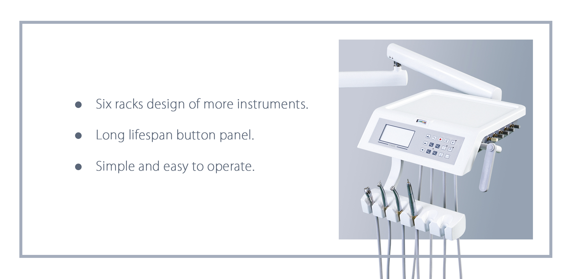 Cingol X1 Standard Top Mounted Dental Unit | DentaCarts | Dental Cart