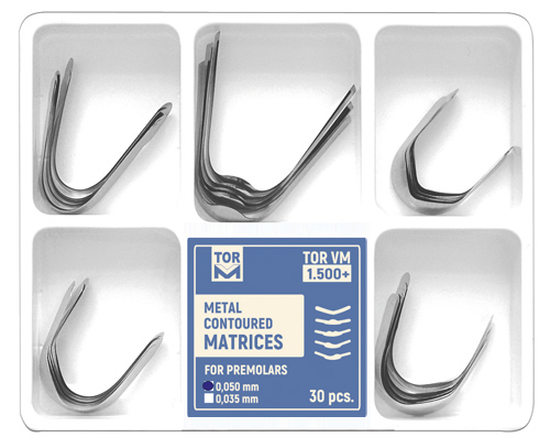 TOR VM Metal Contoured Matrices for Premolars | DentaCarts | Dental Cart