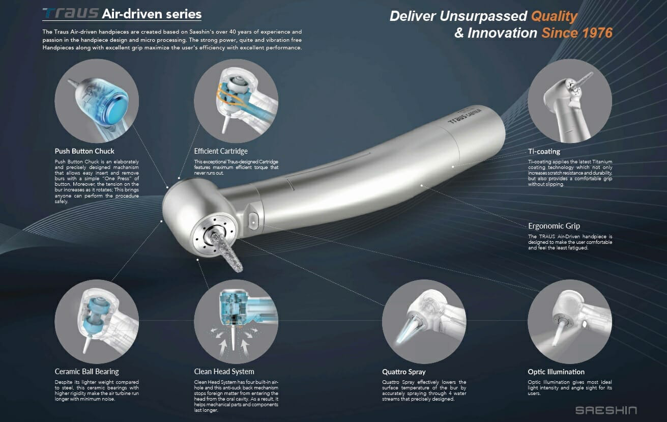 STRONG HIGH SPEED HANDPIECE 8 WAY SPRAY | DentaCarts | Dental Cart