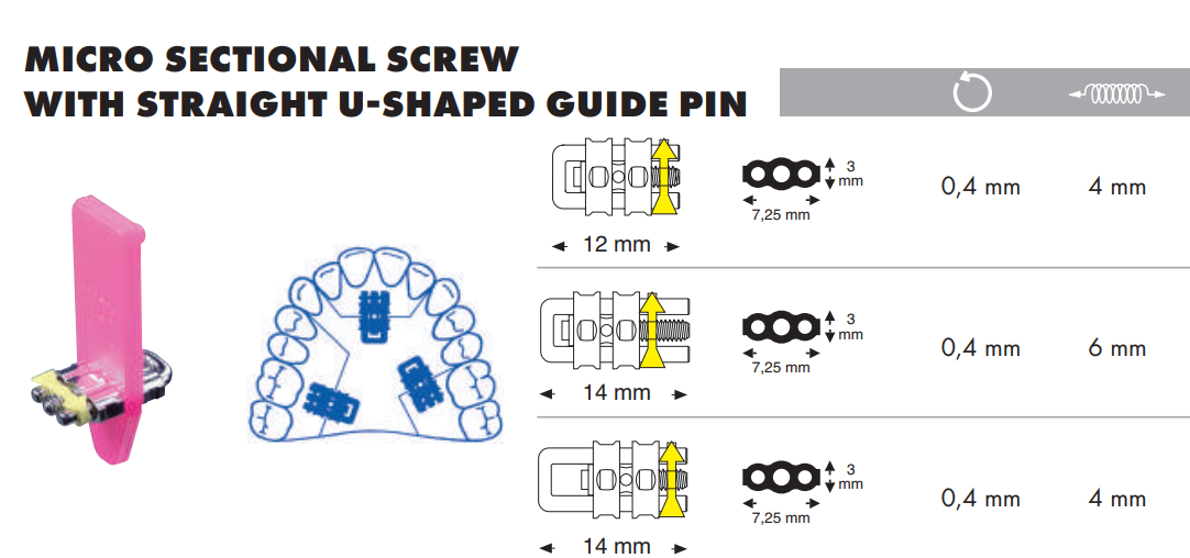 Leone Micro Sectional Screw + Straight Guide Pin | DentaCarts | Dental Cart
