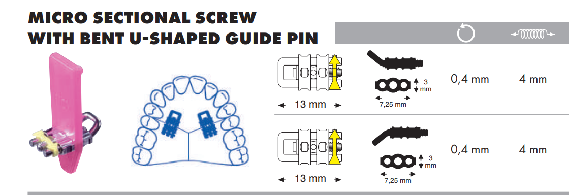 Leone Micro Sectional Screw + Bent Guide Pin | DentaCarts | Dental Cart