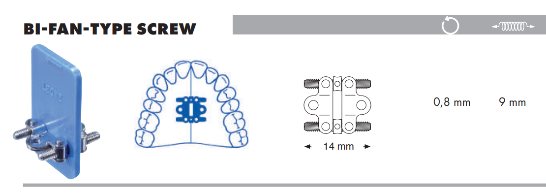 Leone Bi-Fan Type Expansion Screw | DentaCarts | Dental Cart