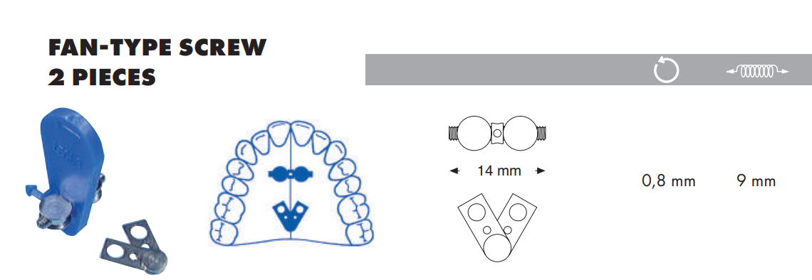 Leone Two Piece Fan Type Expansion Screw | DentaCarts | Dental Cart