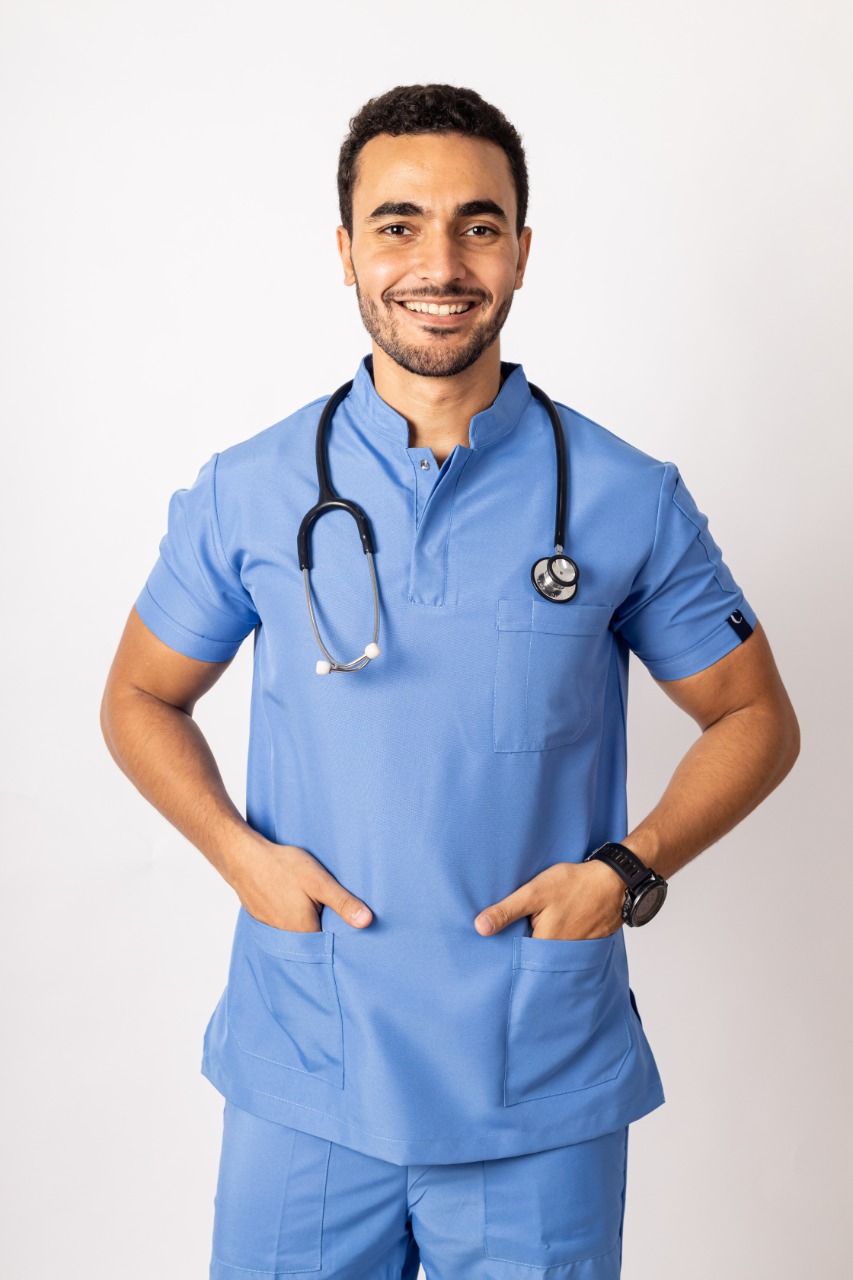 Creation Half collar Scrub (Men) Polyester | DentaCarts | Dental Cart