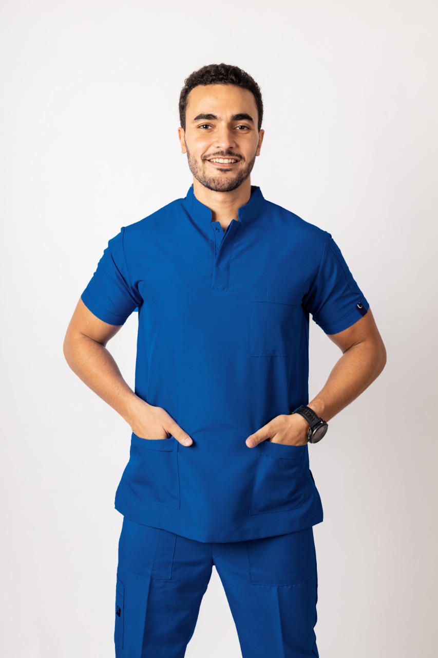 Creation Half collar Scrub (Men) Polyester | DentaCarts | Dental Cart