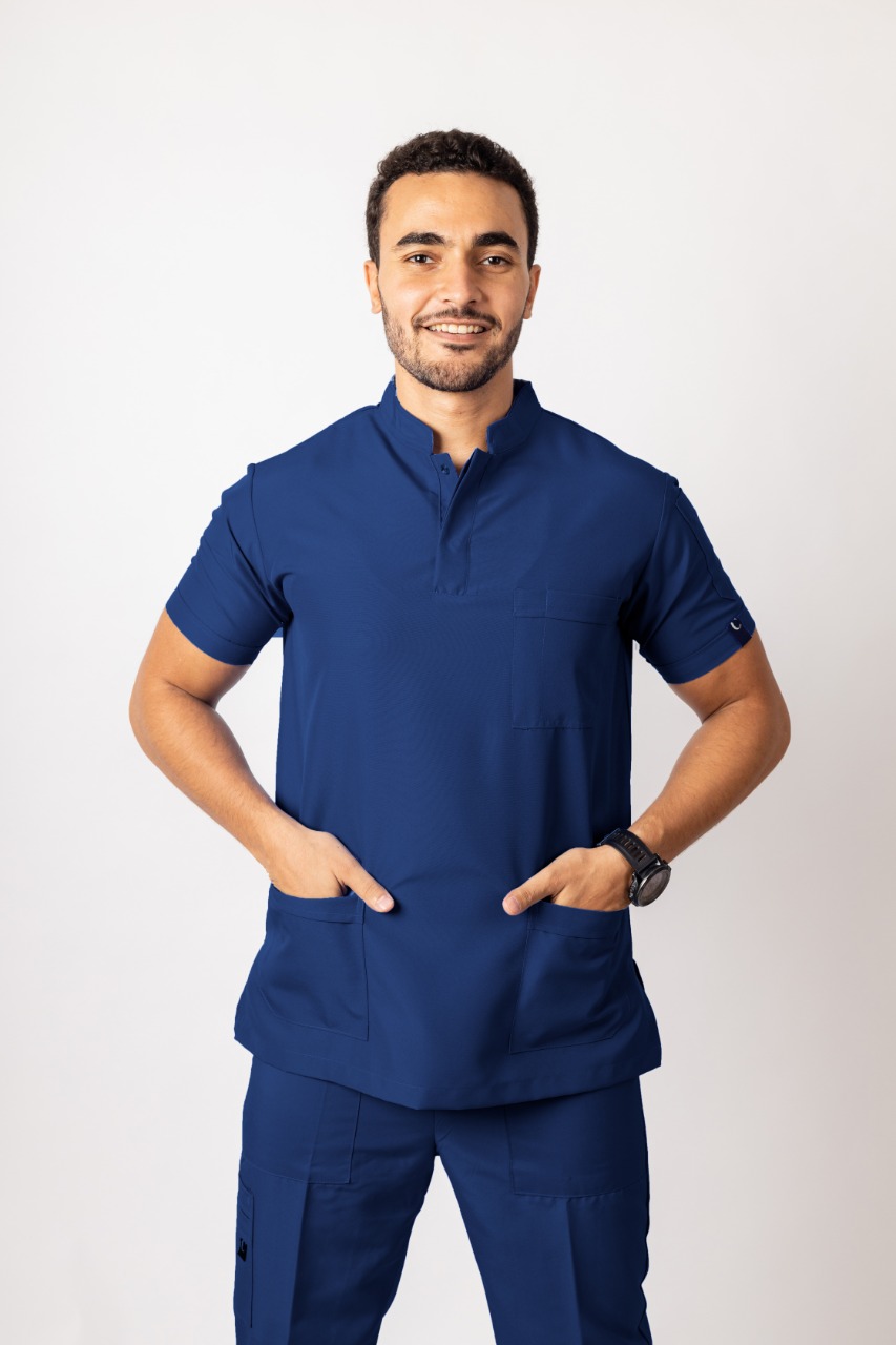 Creation Half collar Scrub (Men) Polyester | DentaCarts | Dental Cart
