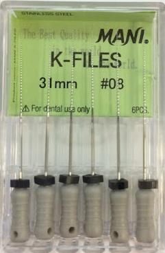 Mani Manual K-Files | DentaCarts | Dental Cart