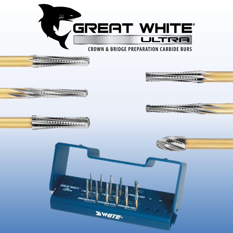 Great White® Ultra Bur, for Crown Preparation. | DentaCarts | Dental Cart