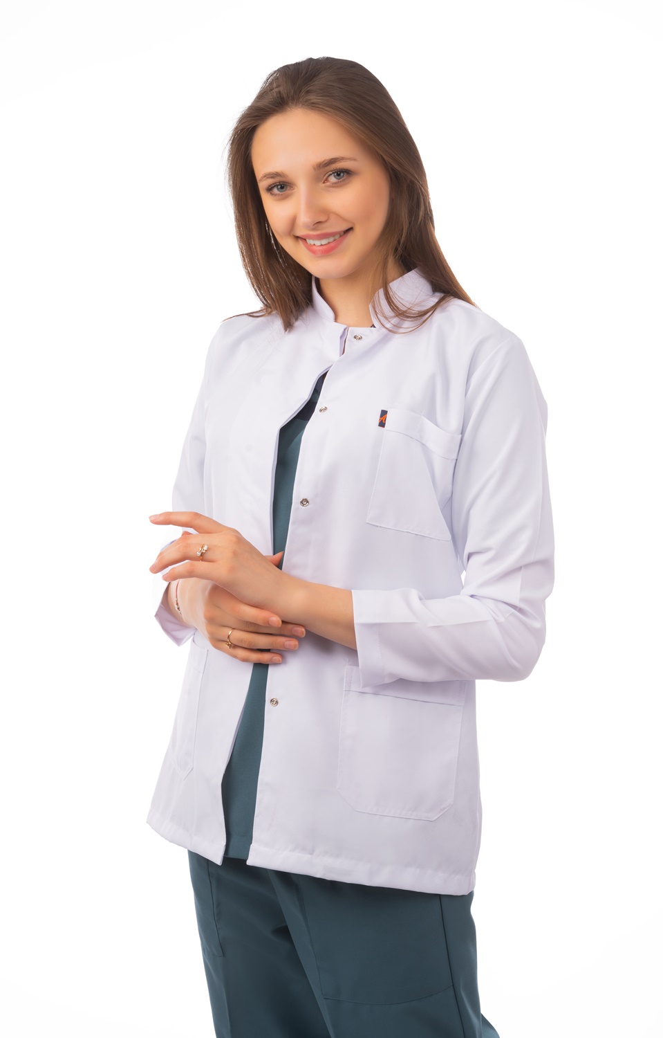 Royal Short Lab Coat Female (Apex) | DentaCarts | Dental Cart