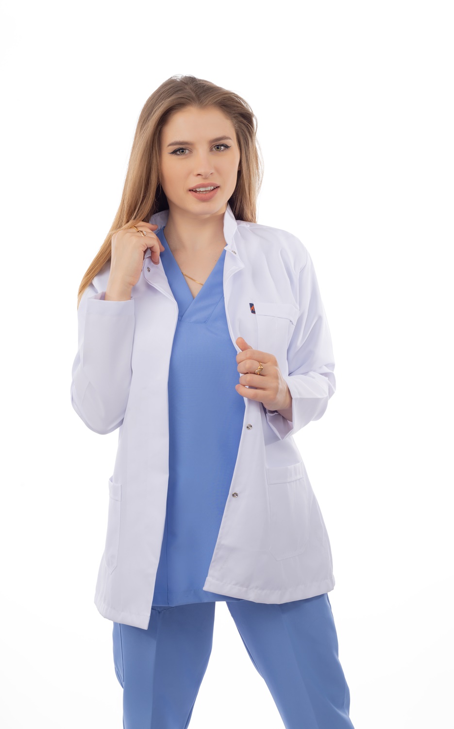 Royal Short Lab Coat Female (Apex) | DentaCarts | Dental Cart