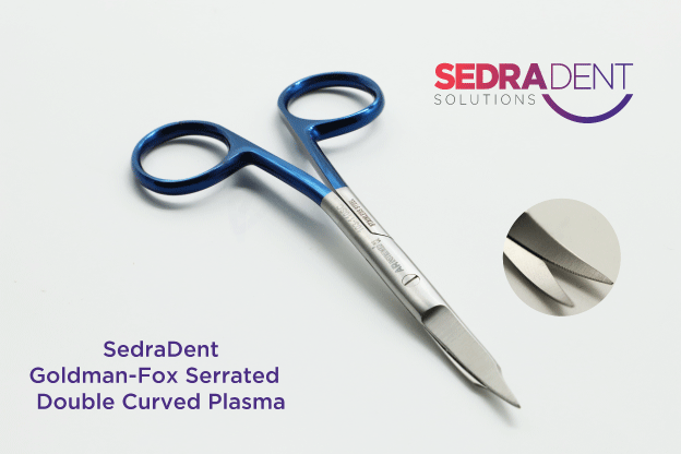 Goldman Fox Scissors Serrated Double Curve 13.5cm | DentaCarts | Dental Cart