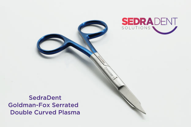 Goldman Fox Scissors Serrated Double Curve 13.5cm | DentaCarts | Dental Cart