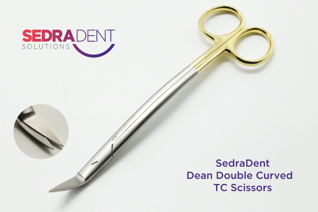 Dean Double Curved Scissors In Tungsten Carbide 17 cm | DentaCarts | Dental Cart