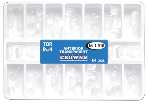 TOR-VM Transparent Crowns Anterior - Kit (64pcs) | DentaCarts | Dental Cart