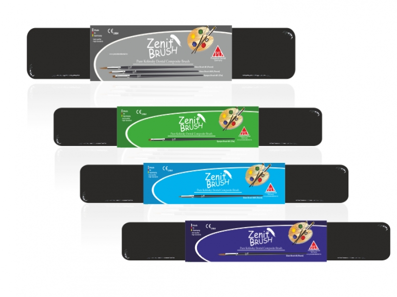ZENIT Composite Brush Set Pure Kolinsky 3pcs | DentaCarts | Dental Cart