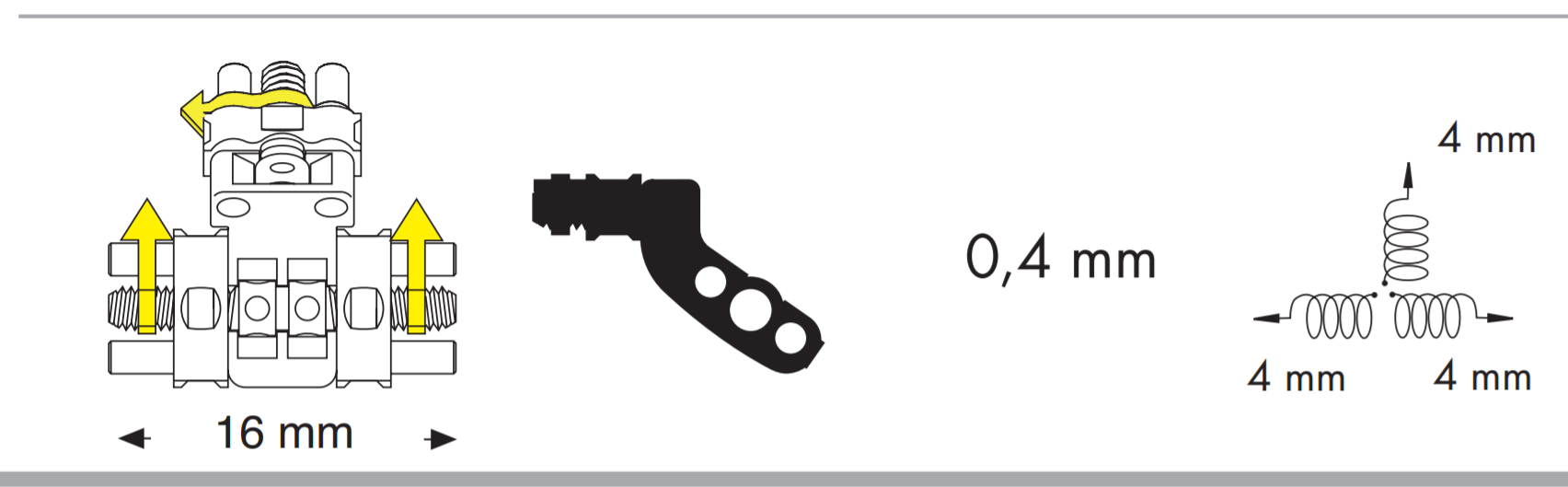 Leone Three Directional Screw Anatomical 16mm | DentaCarts | Dental Cart