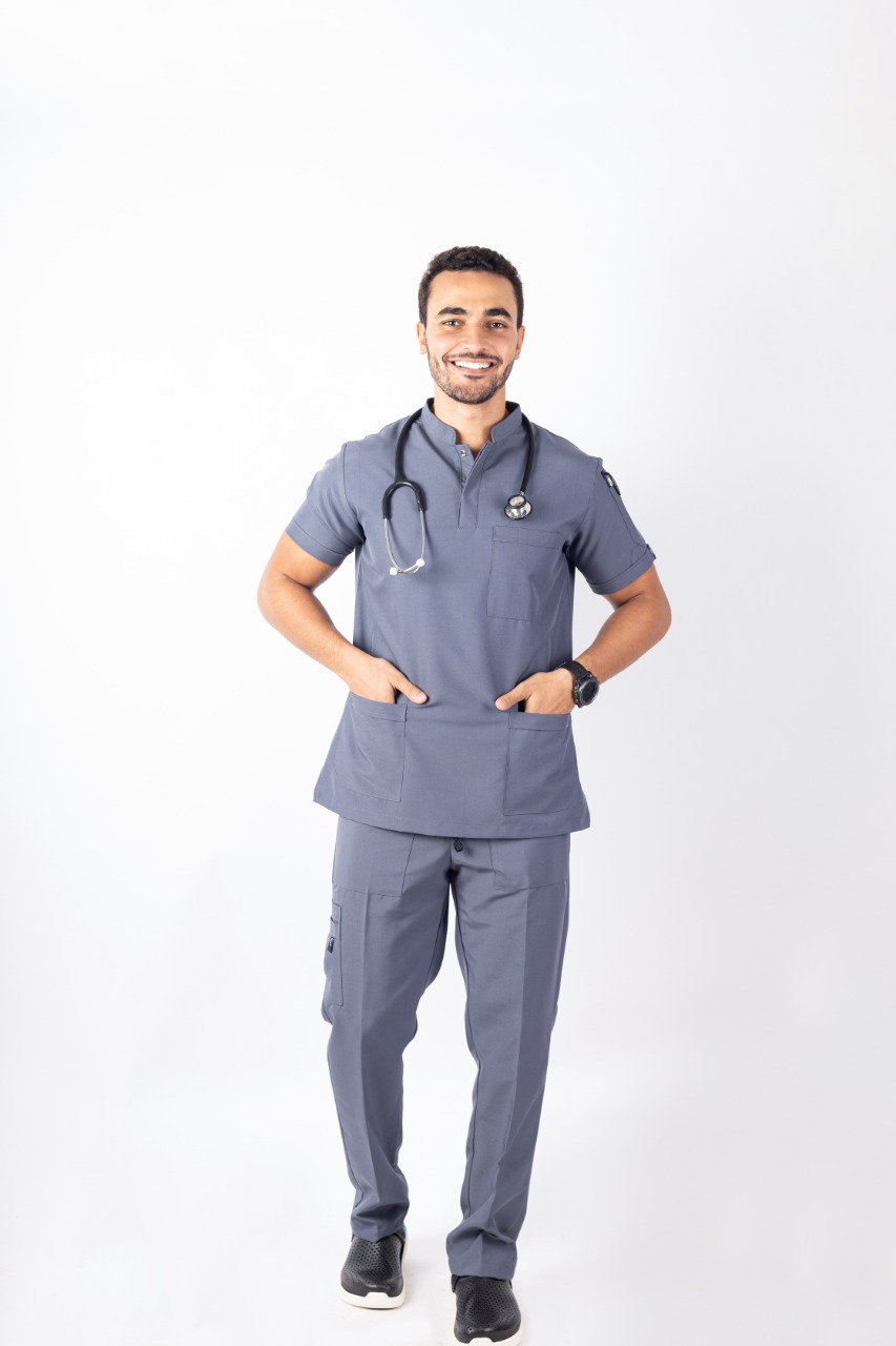 Creation Half collar Scrub (Men) Polyester | DentaCarts | Dental Cart
