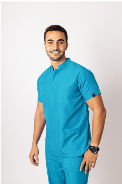 Creation Half collar Scrub (Men) Gabardine | DentaCarts | Dental Cart