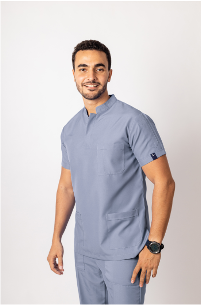 Creation Half collar Scrub (Men) Gabardine | DentaCarts | Dental Cart