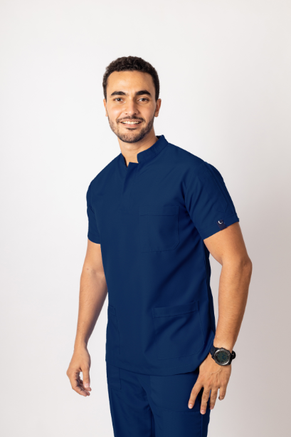 Creation Half collar Scrub (Men) Gabardine | DentaCarts | Dental Cart