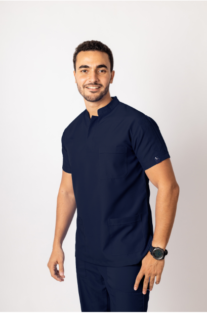 Creation Half collar Scrub (Men) Gabardine | DentaCarts | Dental Cart